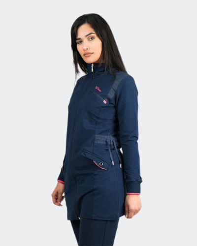Veste Longue Bilcee Femme Bleu Veste Longue Bilcee Femme Bleu