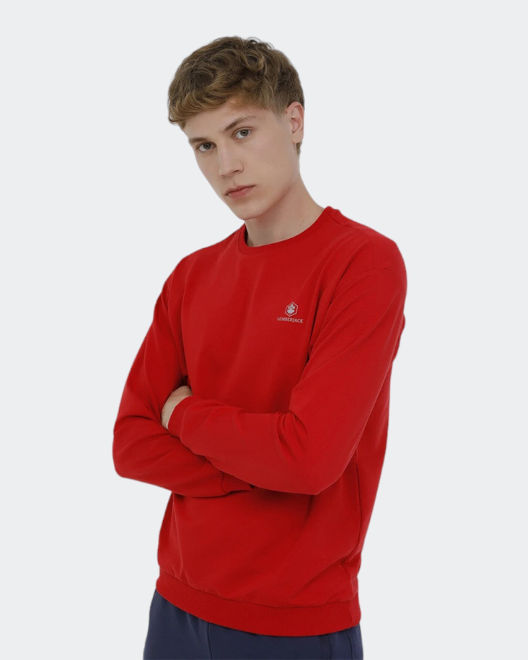 Red Soft Cuffed Tied Lumberjack Top - M