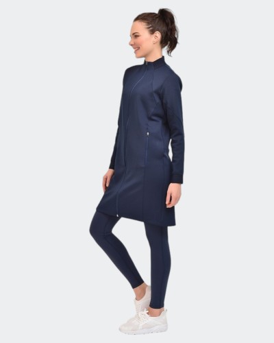 Veste Femme Bilcee Longue Bleu