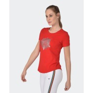 Pull Bilcee Femme Coton Rouge