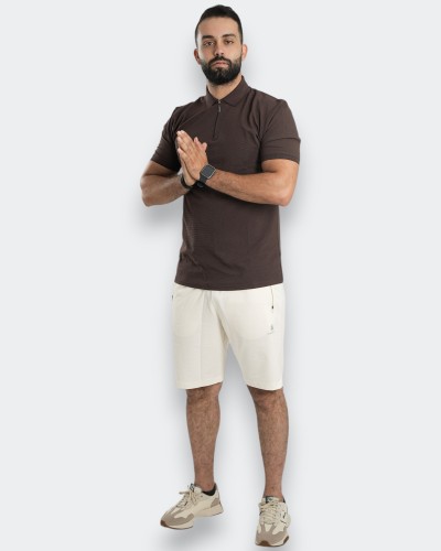 Chic Half-zip With Shirt Colla R