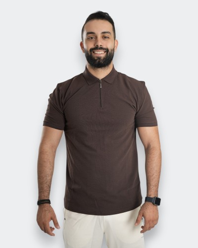 Chic Half-zip With Shirt Colla R