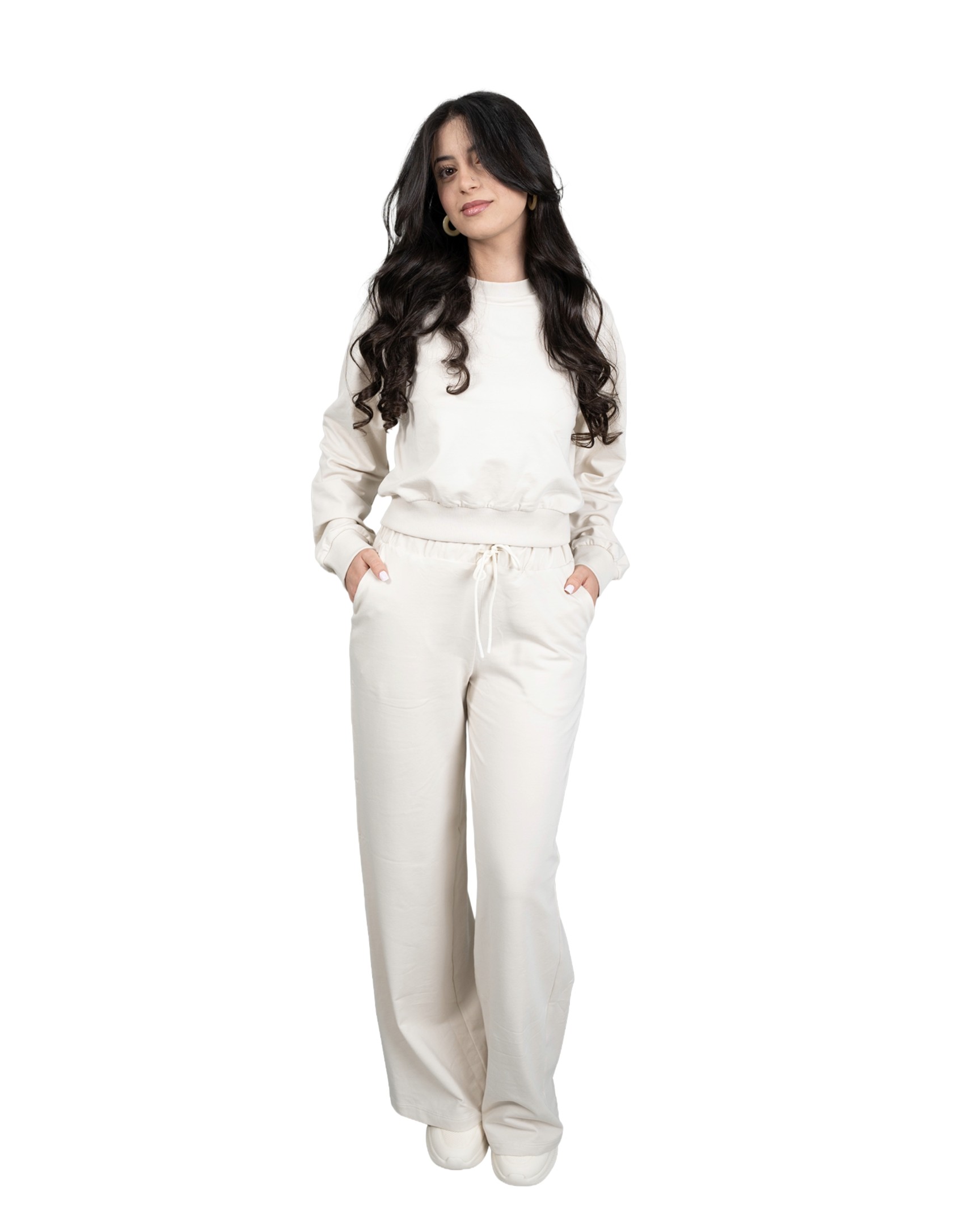 Crop Top And Wide-leg Pants  Set  Kari