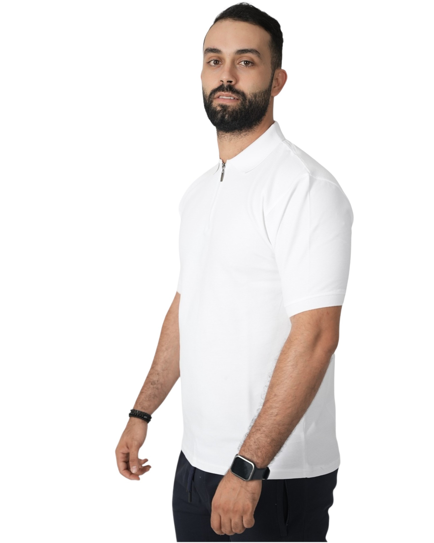 Chic Half-zip With Shirt Colla R