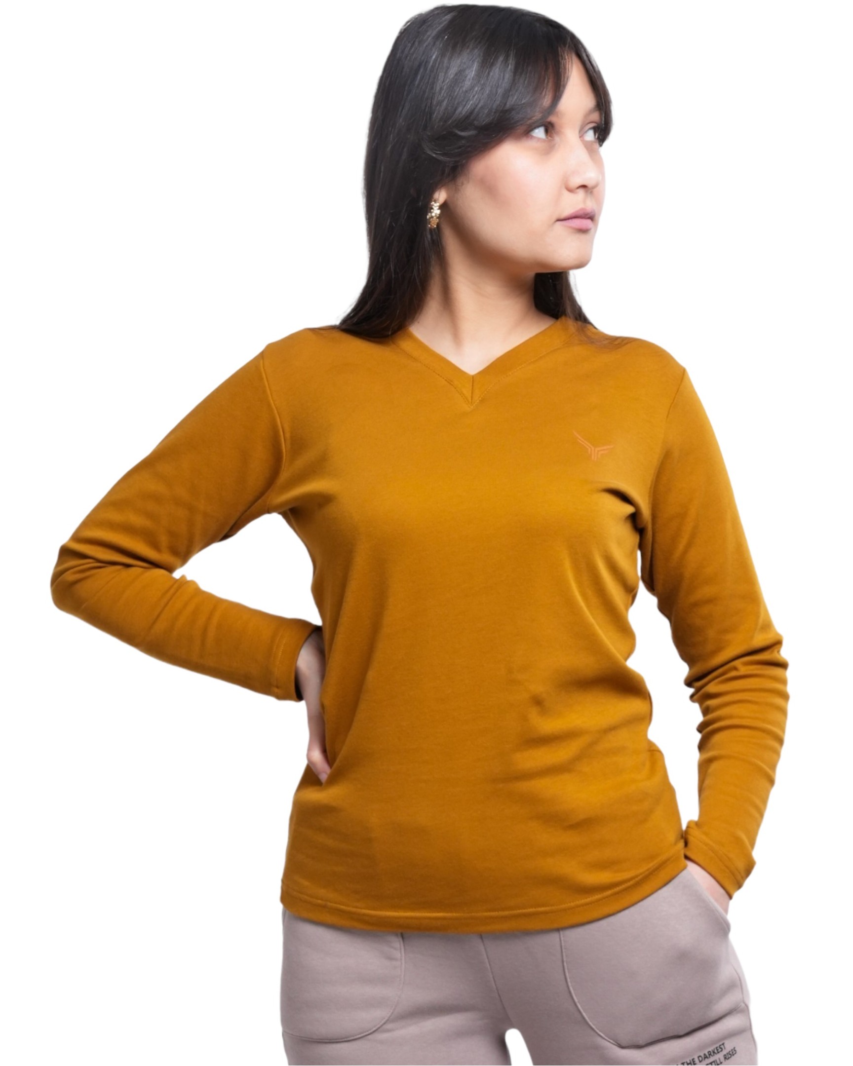 Basic  Fit Shirt Kari V Neck