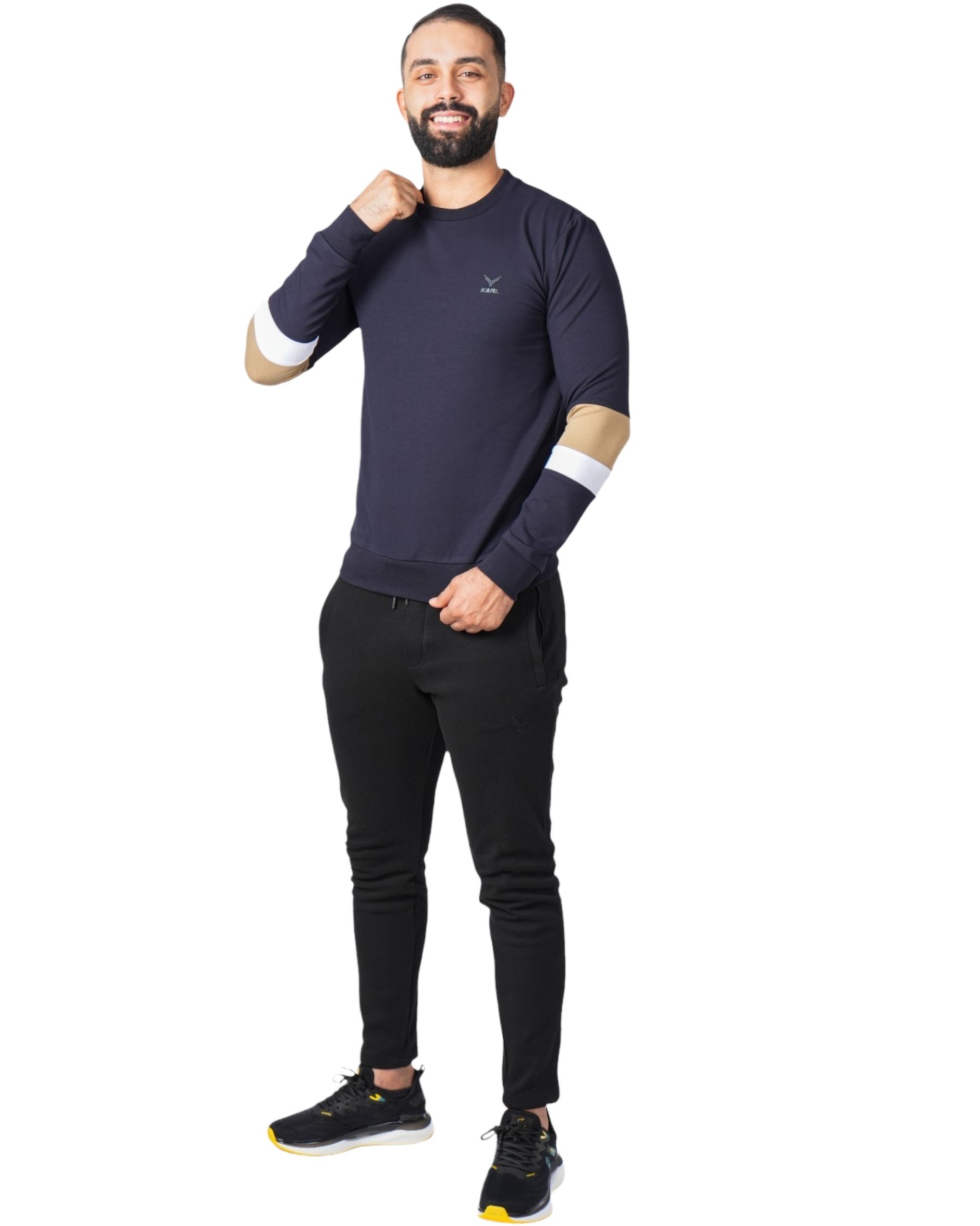 Men's Colorful Sleeve Sweater
