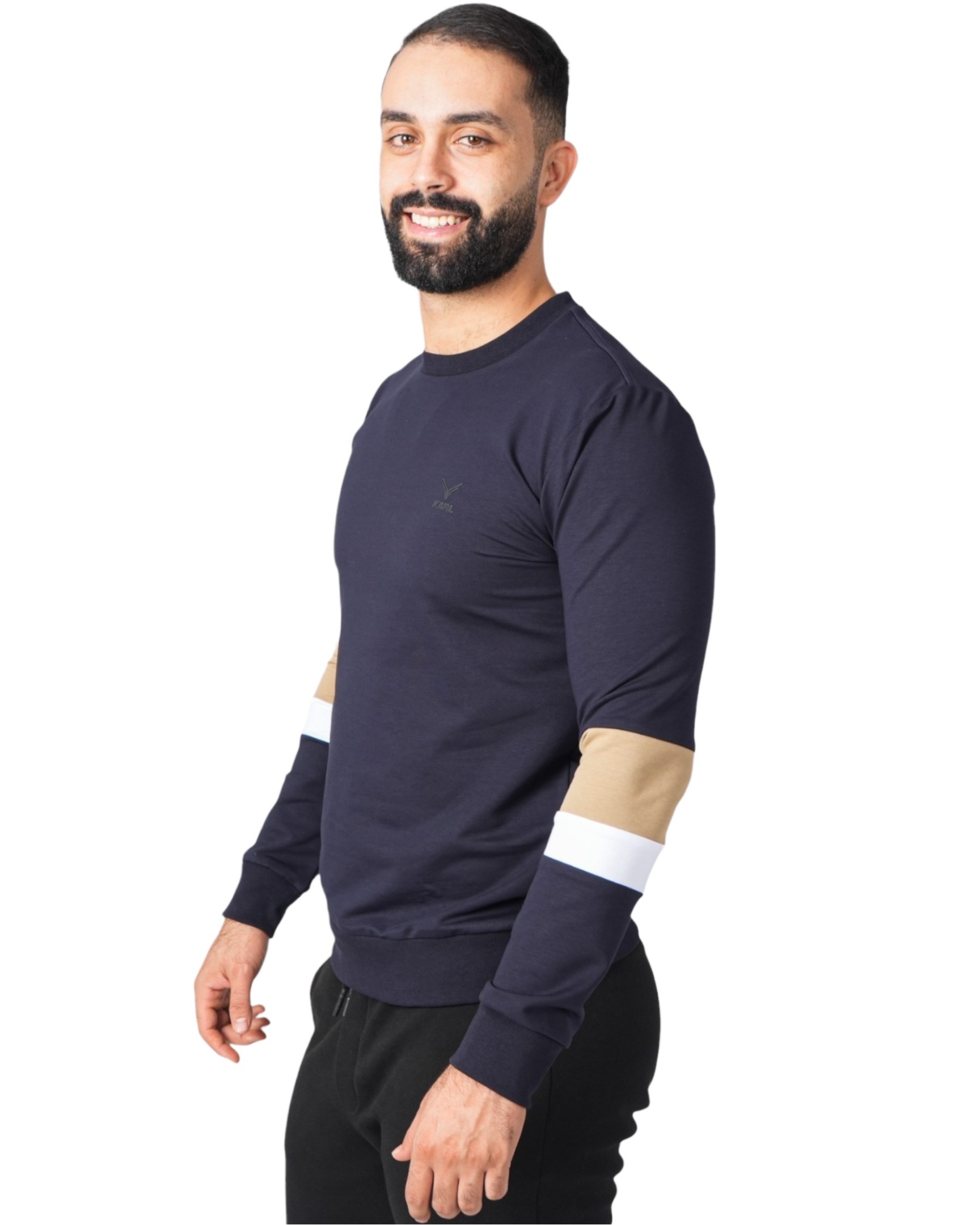 Men's Colorful Sleeve Sweater