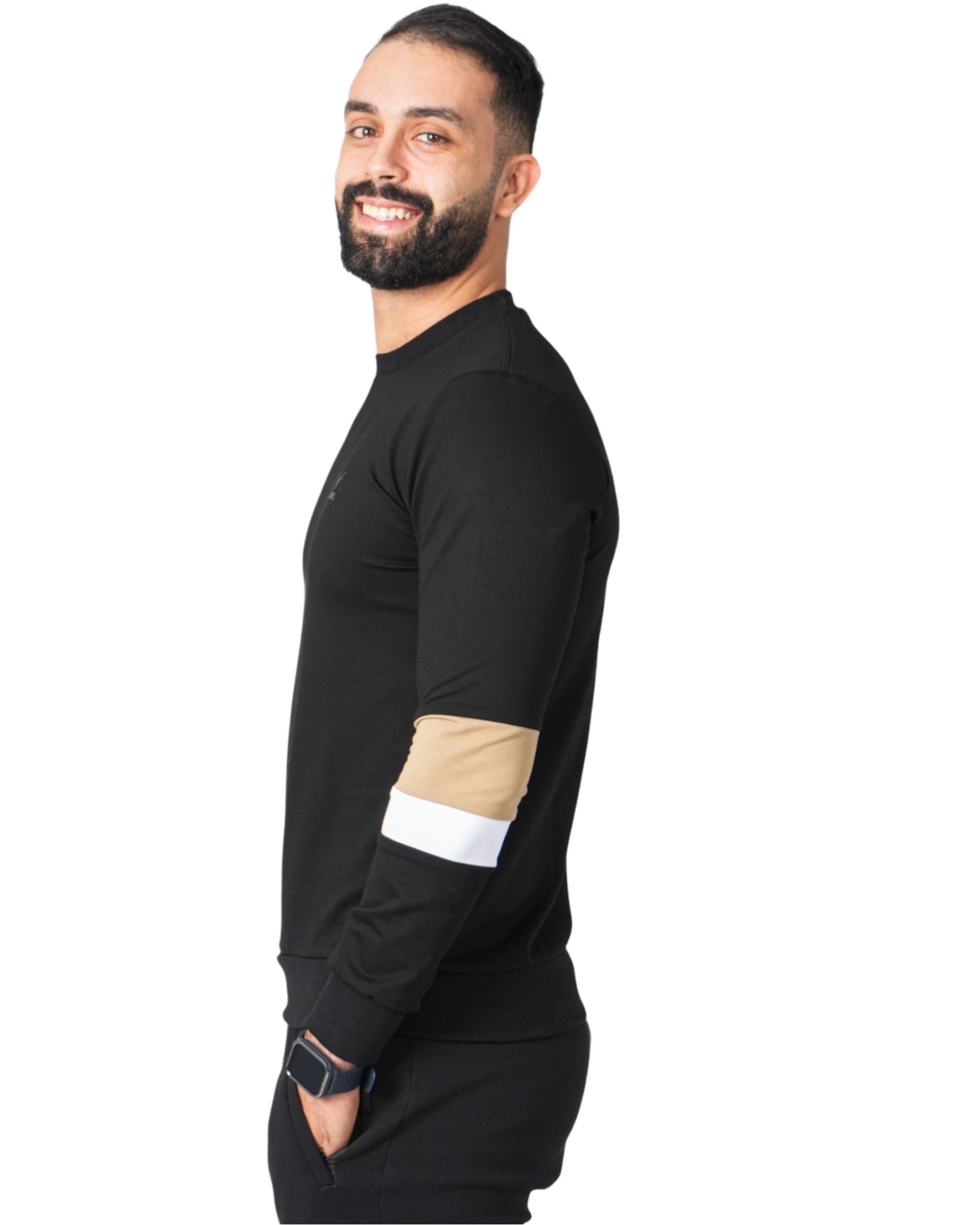 Men's Colorful Sleeve Sweater