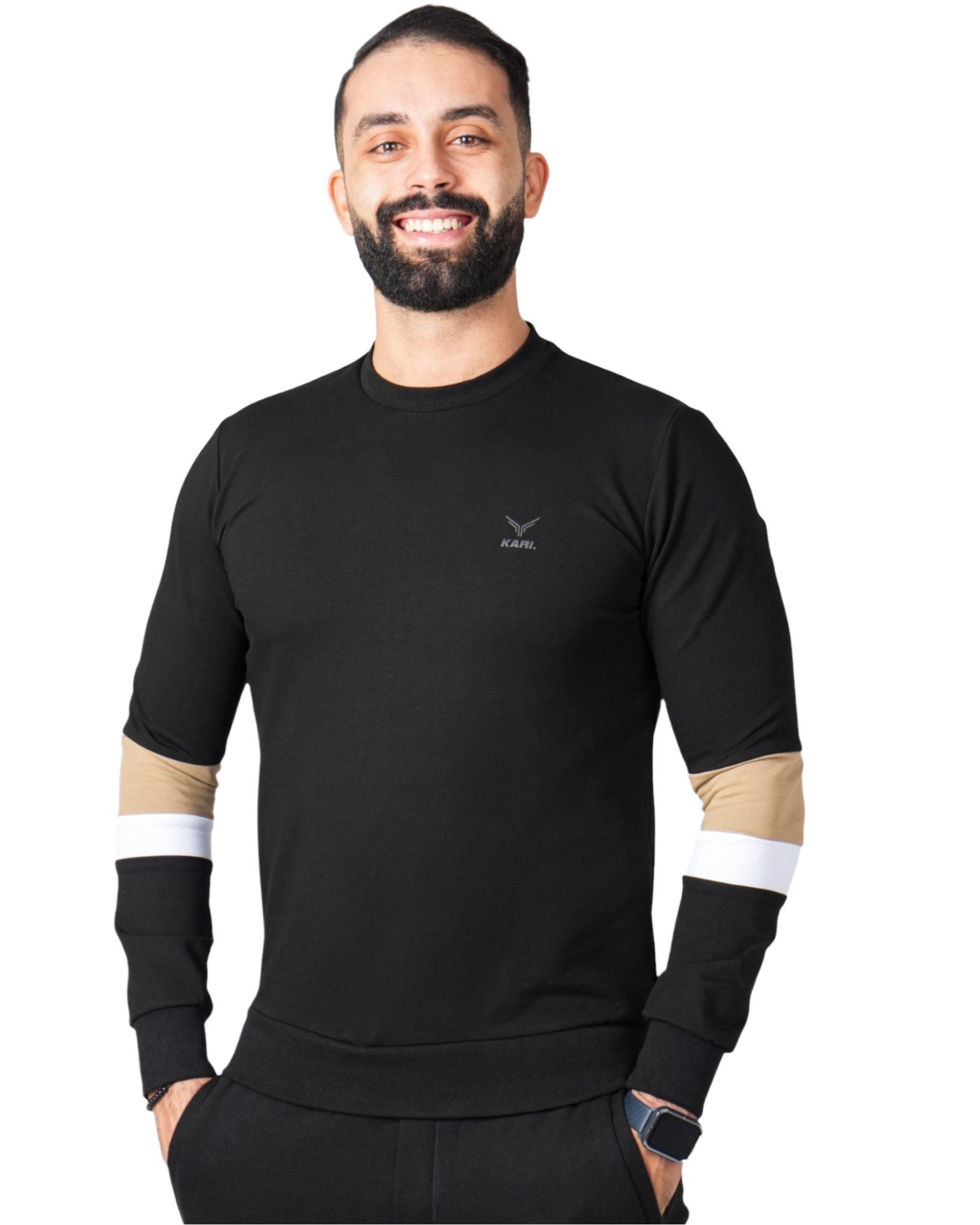 Men's Colorful Sleeve Sweater