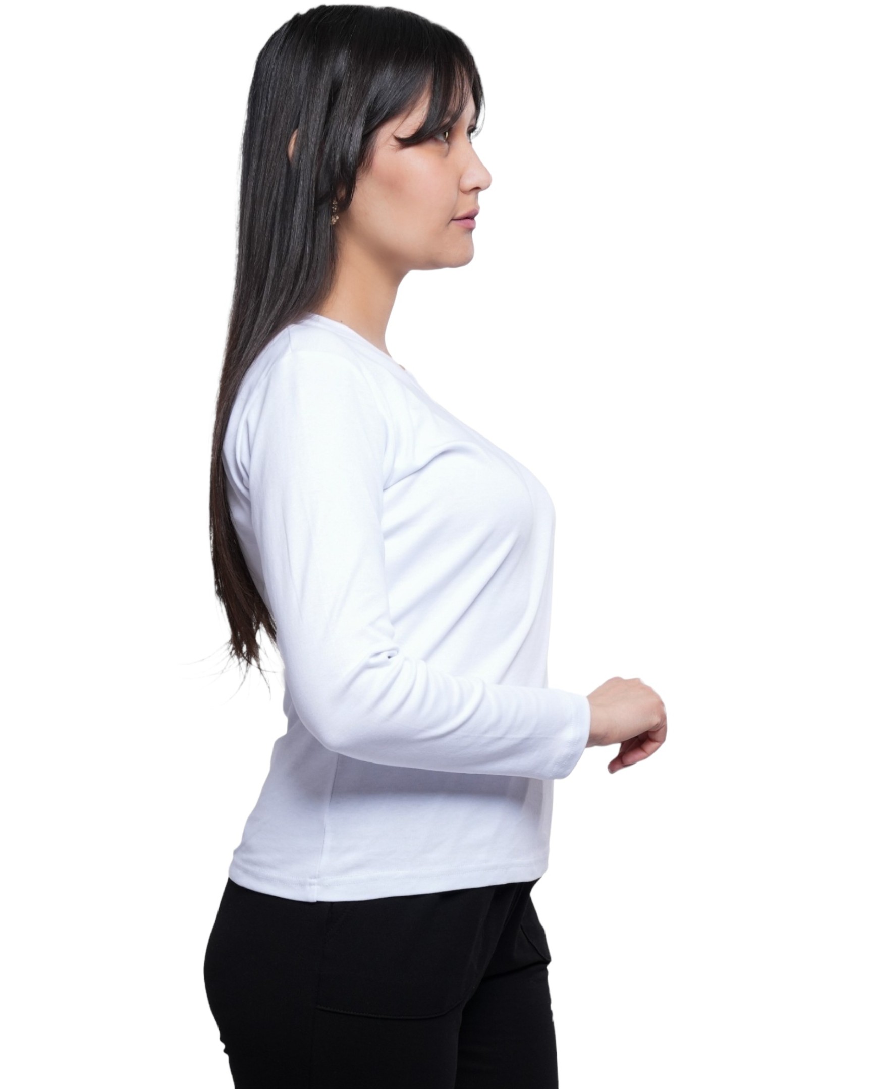 Basic  Fit Shirt Kari V Neck