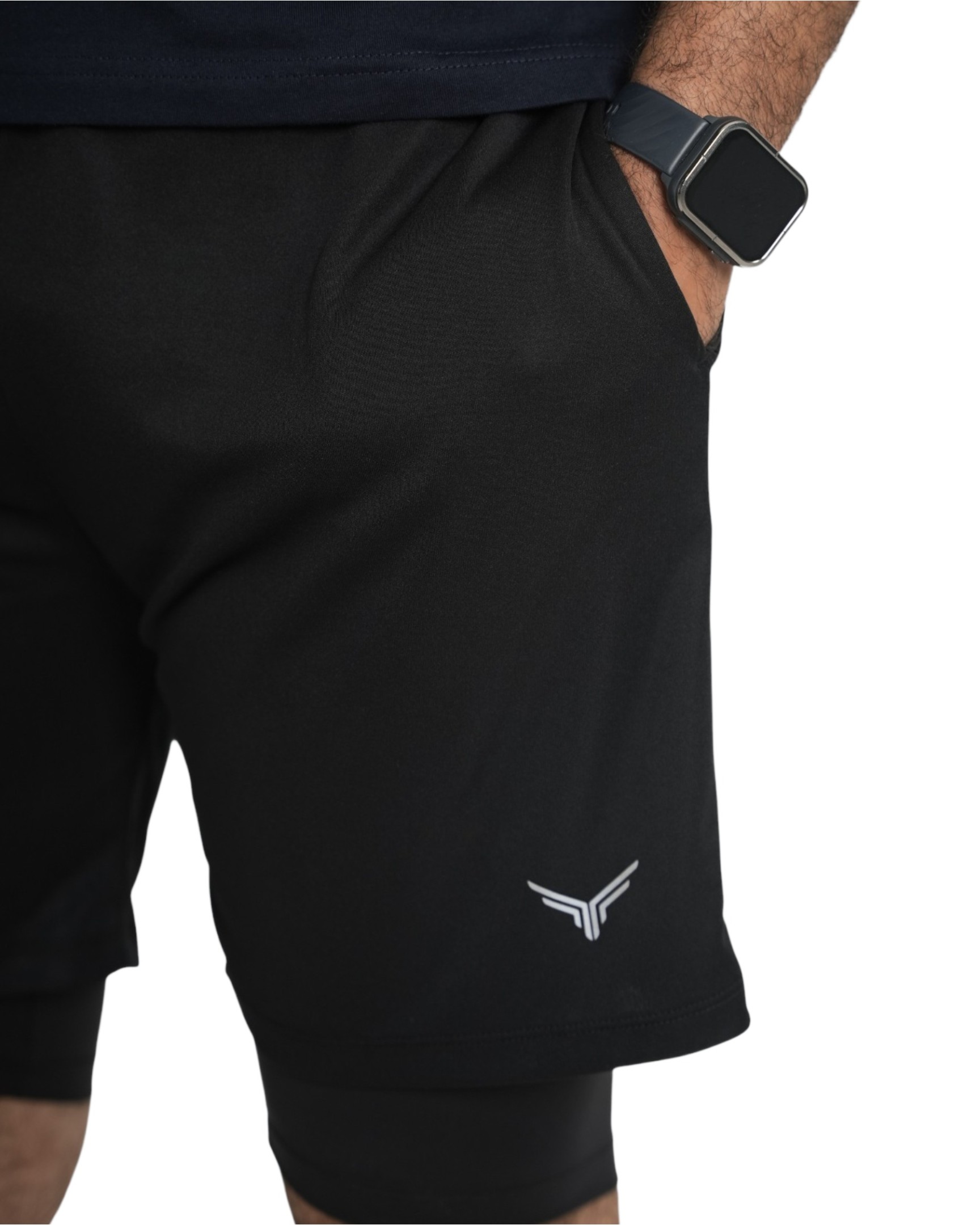 Double-layer Shorts With Fitte