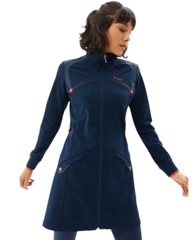 Veste Longue Bilcee Femme Bleu