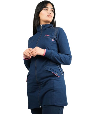 Veste Longue Bilcee Femme Bleu