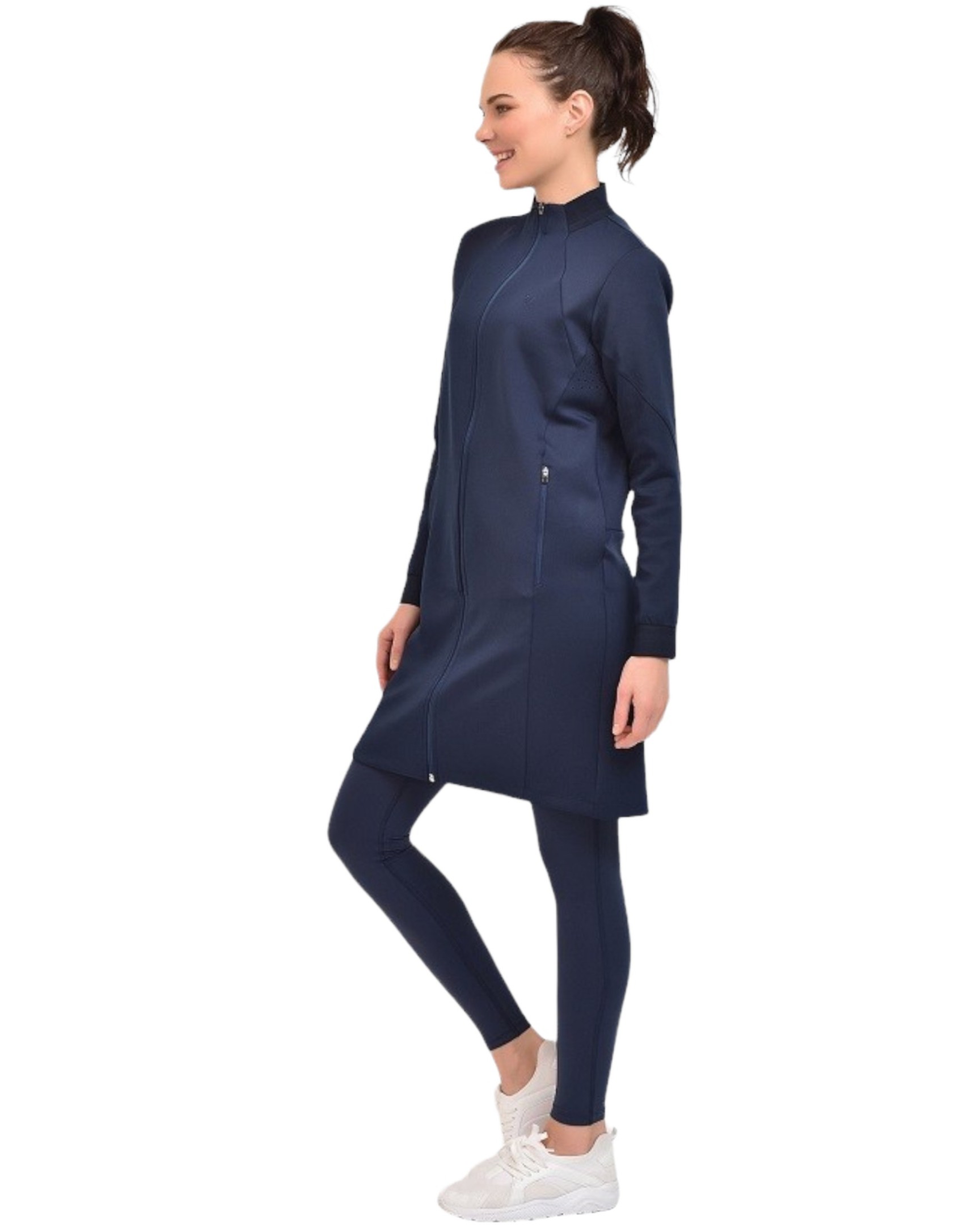 Veste Femme Bilcee Longue Bleu