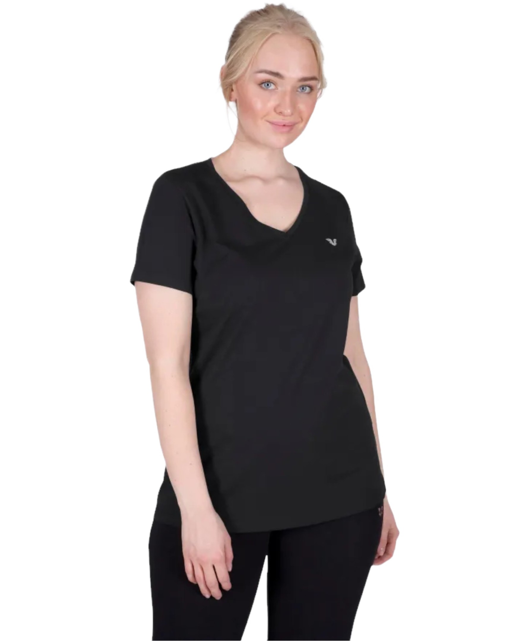 Pull Bilcee Femme Col V Noir