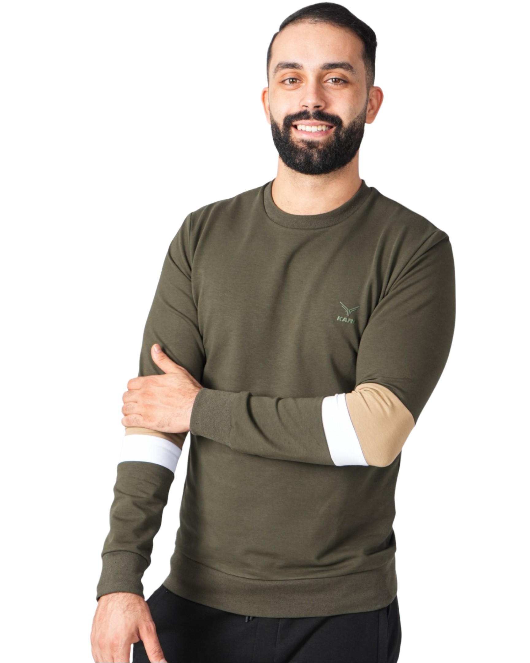 Men's Colorful Sleeve Sweater