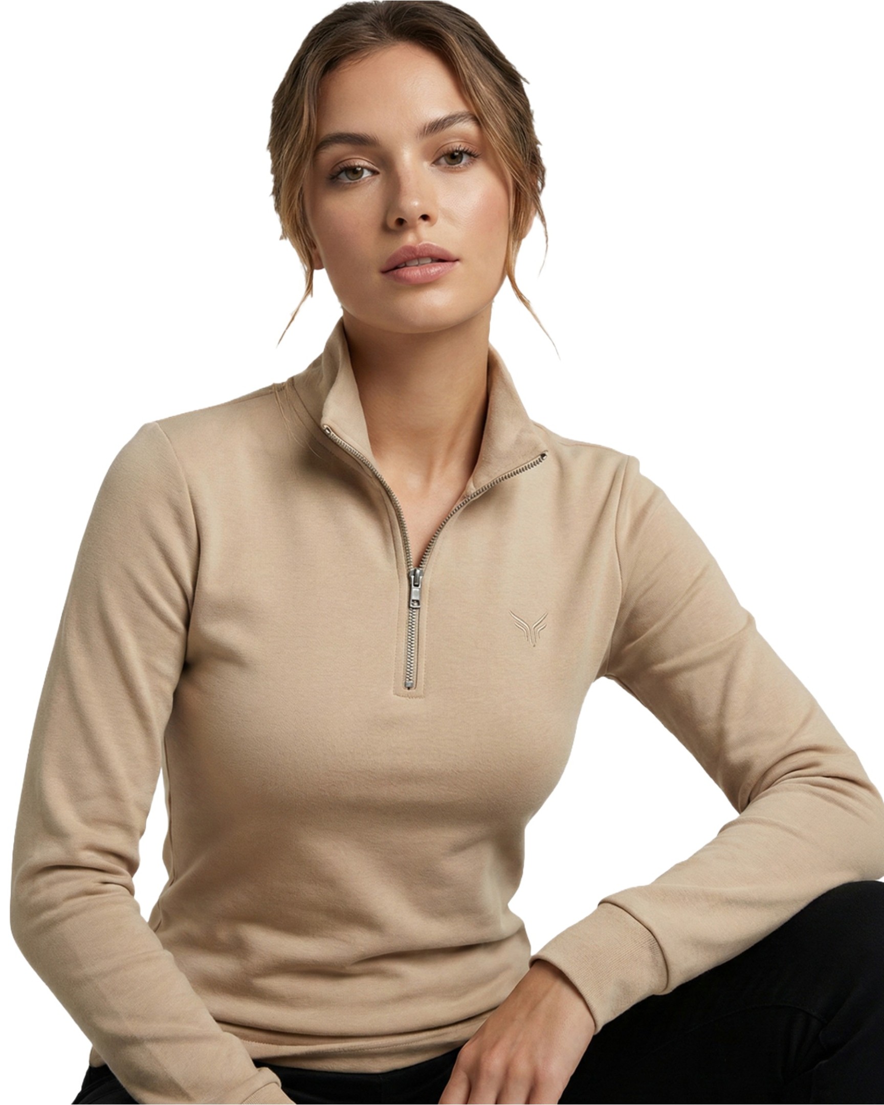 Basic  Fit Shirt With Zip Kari