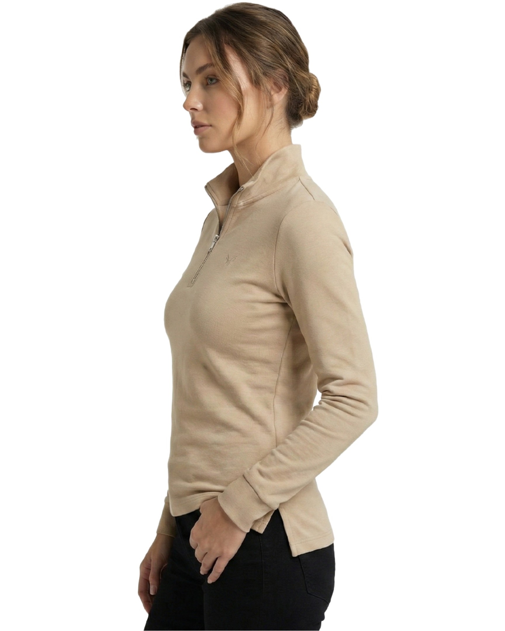 Basic  Fit Shirt With Zip Kari