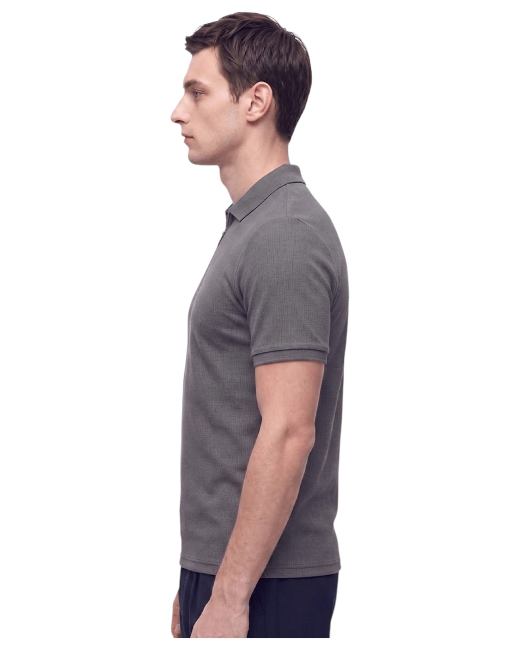 Chic Half-zip With Shirt Colla R