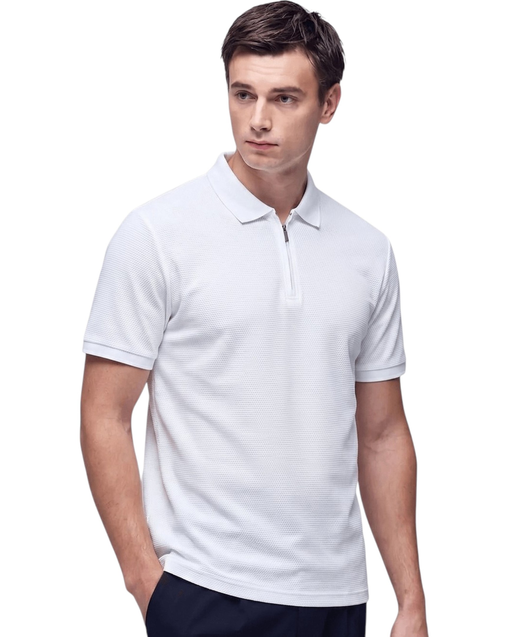 Chic Half-zip With Shirt Colla R